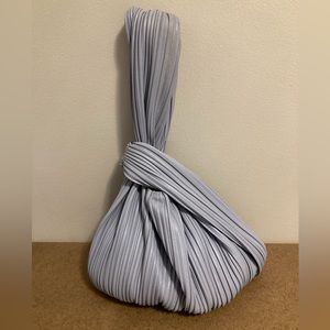 Nanushka Jen hobo in blue pleated leather